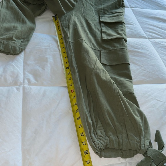 ANTHROPOLOGIE If By The Sea Olive Green Cargo Pants Size Medium. New with Tags - Picture 13 of 16